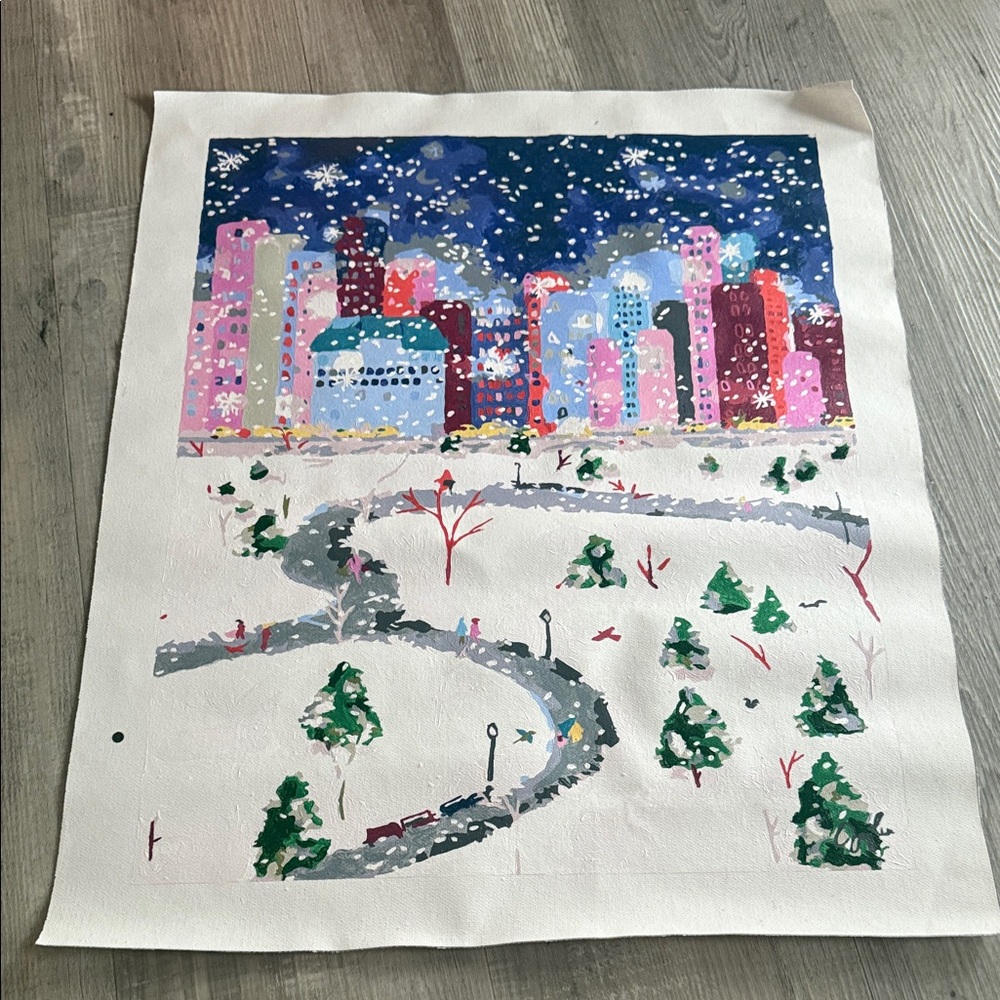 Paint by numbers canvas